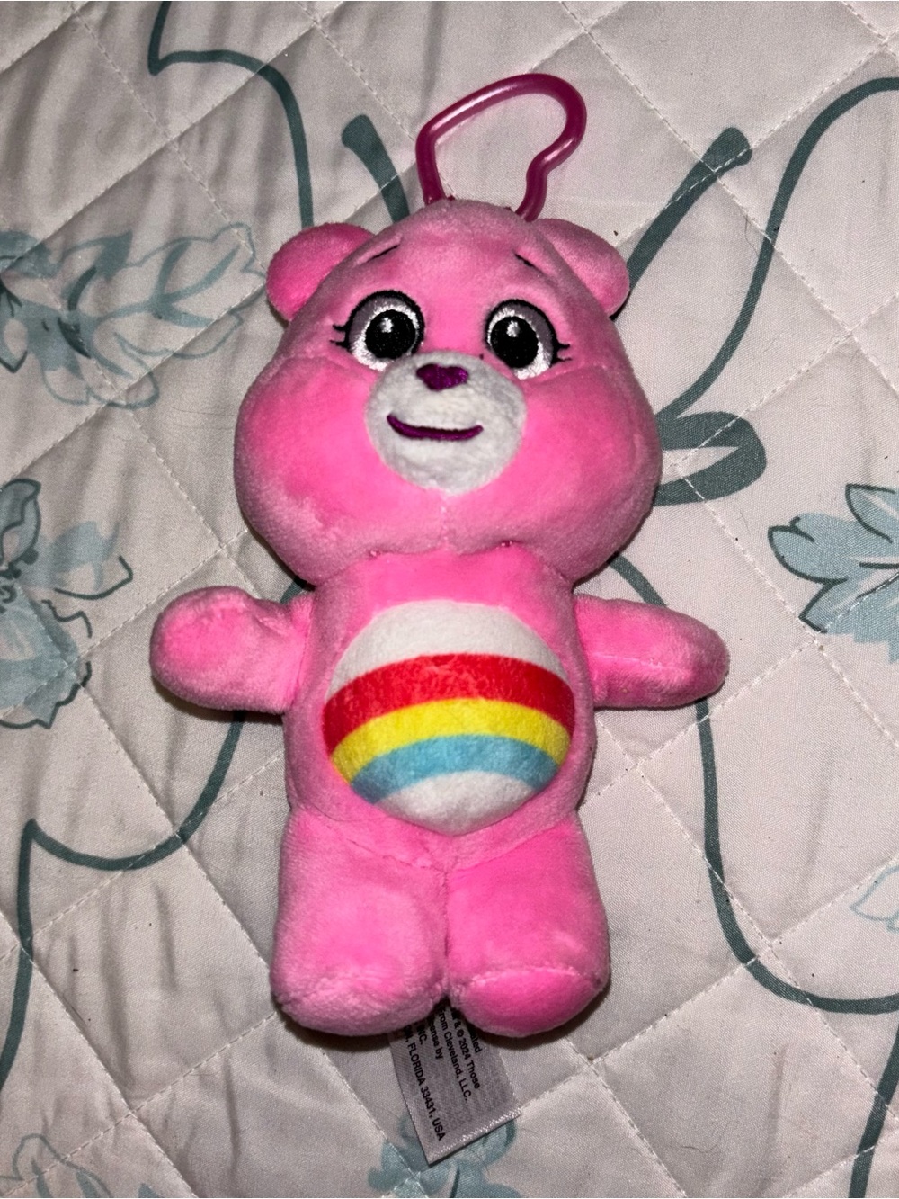 Care Bears Cheer Bear Plush Keychain/Bag Clip